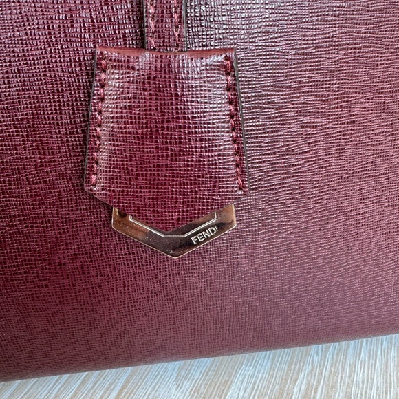 Fendi Red Saffiano Leather 2Jours Tote - Picture 5 of 6